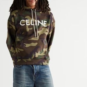 Celine camo hoodie men’s medium, new with tags (NWT)